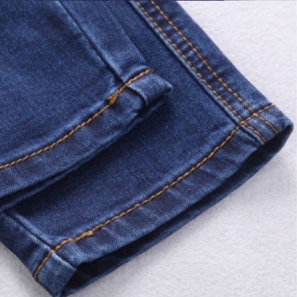 💎 2020 RIB CAGE HIGH WAISTED BLUE SKINNY JEANS - Picture 5 of 8